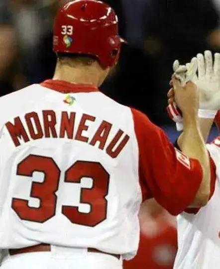 JUSTIN MORNEAU Canada 2017 World Baseball Classic Throwback Jersey 