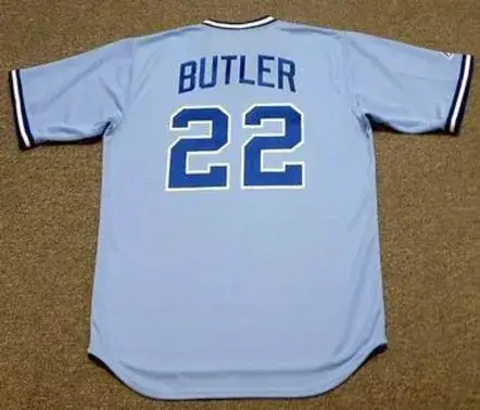 BRETT BUTLER Atlanta Braves 1983 Majestic Cooperstown Throwback Baseball Jersey 