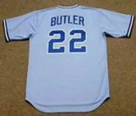 BRETT BUTLER Atlanta Braves 1983 Majestic Cooperstown Throwback Baseball Jersey 