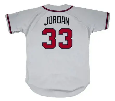 BRIAN JORDAN Atlanta Braves 1999 Away Majestic Throwback Baseball Jersey 