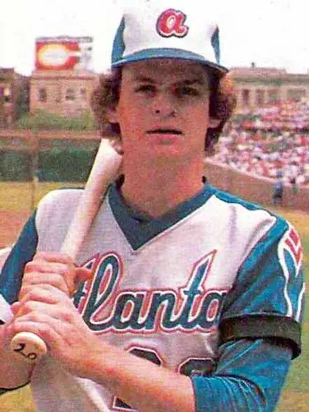 BRUCE BENEDICT Atlanta Braves 1979 Away Majestic Throwback Baseball Jersey 