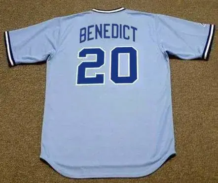 BRUCE BENEDICT Atlanta Braves 1982 Away Majestic Throwback Baseball Jersey 