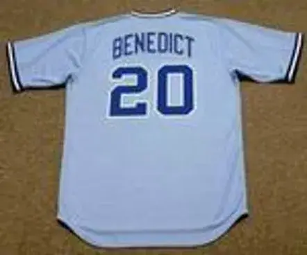 BRUCE BENEDICT Atlanta Braves 1982 Away Majestic Throwback Baseball Jersey 