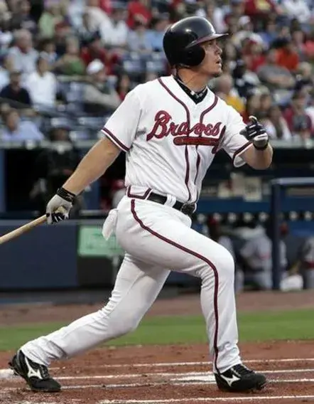 CHIPPER JONES Atlanta Braves 1995 Home Majestic Throwback Baseball Jersey 