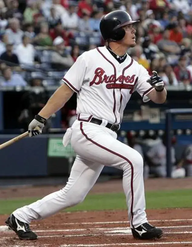 CHIPPER JONES Atlanta Braves 1995 Home Majestic Throwback Baseball Jersey 