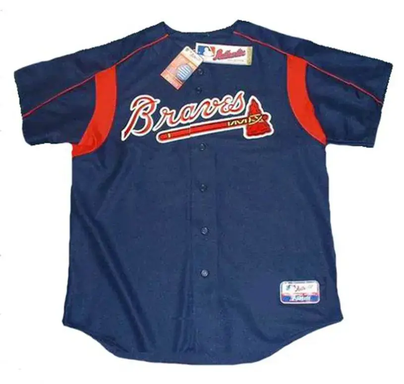 CHIPPER JONES Atlanta Braves 2003 Majestic Authentic Throwback Baseball Jersey