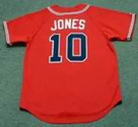 CHIPPER JONES Atlanta Braves 2008 Majestic Throwback Alternate Baseball Jersey 