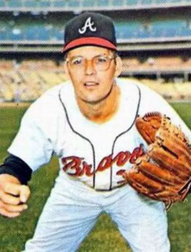 CLAUDE RAYMOND Atlanta Braves 1967 Majestic Cooperstown Baseball Jersey 