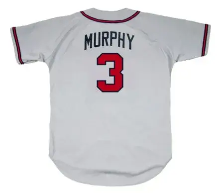 DALE MURPHY Atlanta Braves 1987 Away Majestic Throwback Baseball Jersey 
