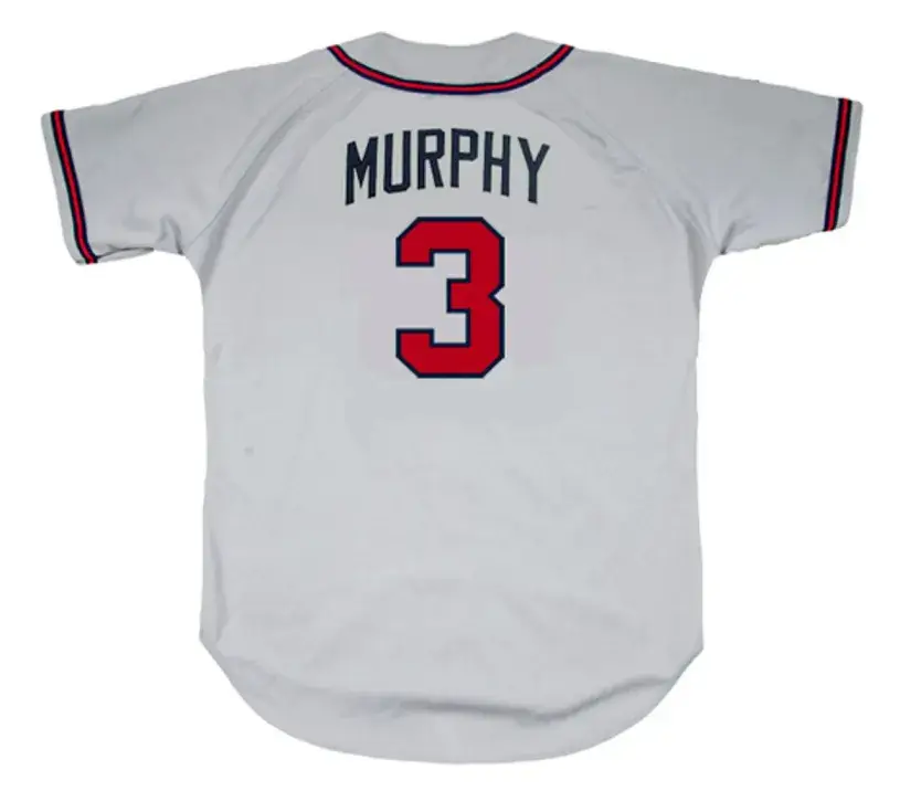 DALE MURPHY Atlanta Braves 1987 Away Majestic Throwback Baseball Jersey 