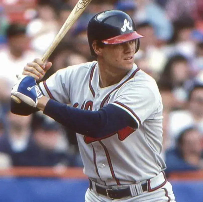 DALE MURPHY Atlanta Braves 1987 Away Majestic Throwback Baseball Jersey 