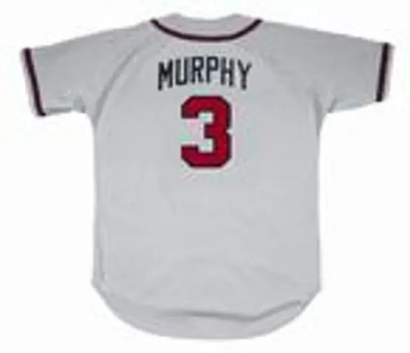 DALE MURPHY Atlanta Braves 1987 Away Majestic Throwback Baseball Jersey 