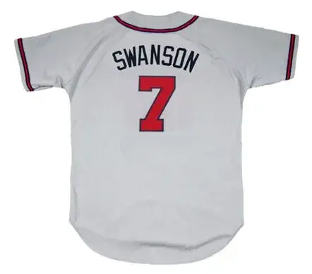 DANSBY SWANSON  Atlanta Braves Away Majestic Baseball Jersey 