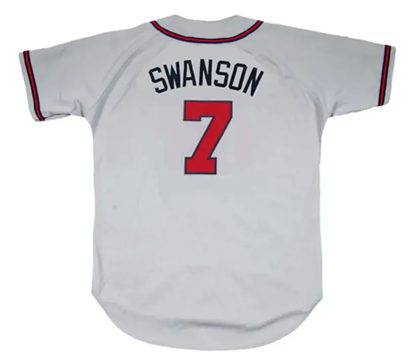 DANSBY SWANSON  Atlanta Braves Away Majestic Baseball Jersey 