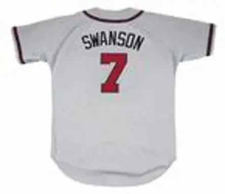 DANSBY SWANSON  Atlanta Braves Away Majestic Baseball Jersey 