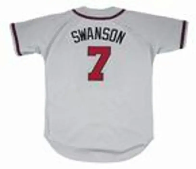 DANSBY SWANSON  Atlanta Braves Away Majestic Baseball Jersey 