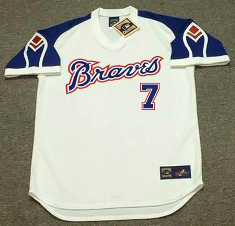 DANSBY SWANSON Atlanta Braves 1970’s Home Majestic Throwback Baseball Jersey