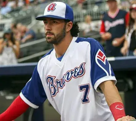 DANSBY SWANSON Atlanta Braves 1970’s Home Majestic Throwback Baseball Jersey 