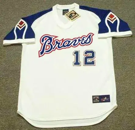 DUSTY BAKER Atlanta Braves 1974 Majestic Cooperstown Throwback Baseball Jersey 
