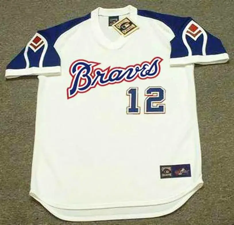 DUSTY BAKER Atlanta Braves 1974 Majestic Cooperstown Throwback Baseball Jersey 