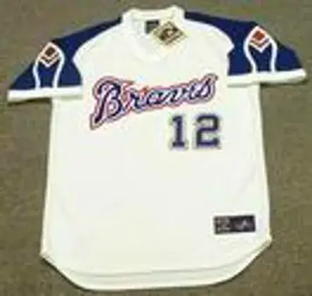 DUSTY BAKER Atlanta Braves 1974 Majestic Cooperstown Throwback Baseball Jersey 