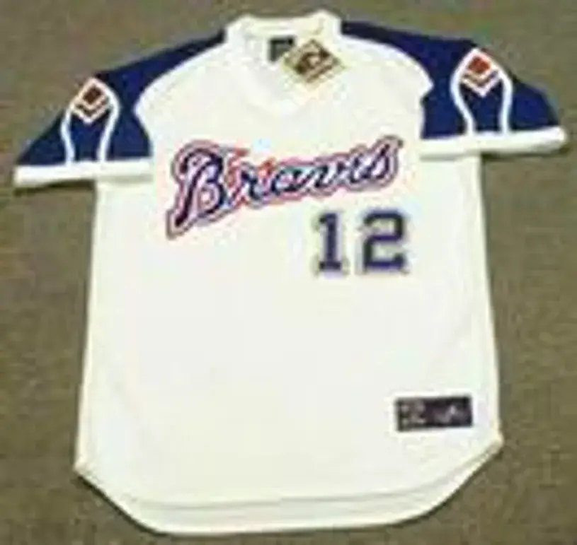 DUSTY BAKER Atlanta Braves 1974 Majestic Cooperstown Throwback Baseball Jersey 