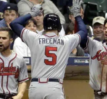 FREDDIE FREEMAN  Atlanta Braves Away Majestic Baseball Jersey 