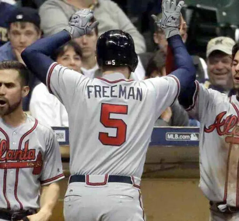 FREDDIE FREEMAN  Atlanta Braves Away Majestic Baseball Jersey 
