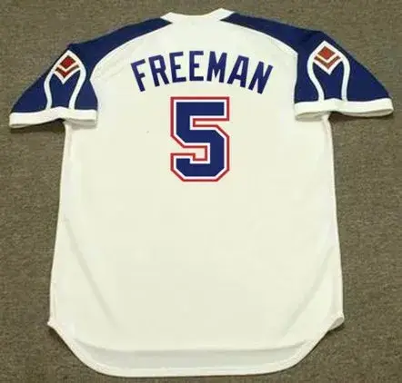 FREDDIE FREEMAN Atlanta Braves 1970’s Home Majestic Throwback Baseball Jersey 