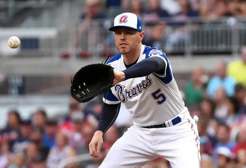 FREDDIE FREEMAN Atlanta Braves 1970’s Home Majestic Throwback Baseball Jersey 
