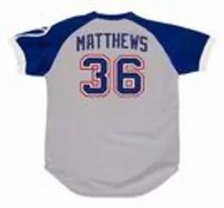 GARY MATTHEWS Atlanta Braves 1979 Away Majestic Throwback Baseball Jersey 