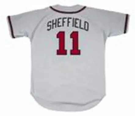 GARY SHEFFIELD Atlanta Braves 2003 Away Majestic Throwback Baseball Jersey 