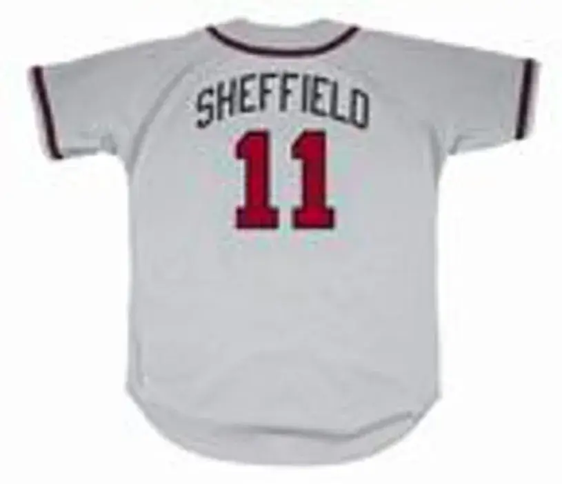 GARY SHEFFIELD Atlanta Braves 2003 Away Majestic Throwback Baseball Jersey 