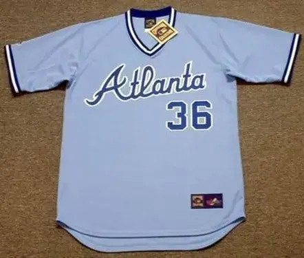 GAYLORD PERRY Atlanta Braves 1981 Majestic Cooperstown Throwback Baseball Jersey