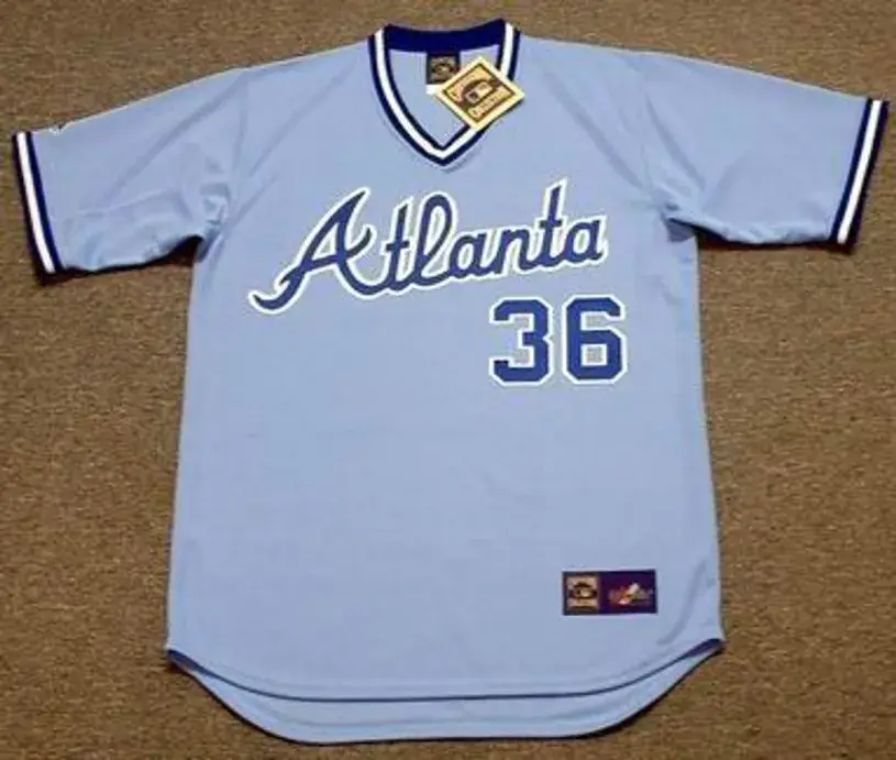 GAYLORD PERRY Atlanta Braves 1981 Majestic Cooperstown Throwback Baseball Jersey