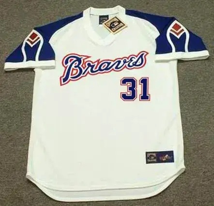GREG MADDUX Atlanta Braves 1970’s Home Majestic Throwback Baseball Jersey