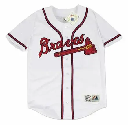 GREG MADDUX Atlanta Braves 1995 Home Majestic Throwback Baseball Jersey