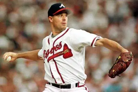 GREG MADDUX Atlanta Braves 1995 Home Majestic Throwback Baseball Jersey 