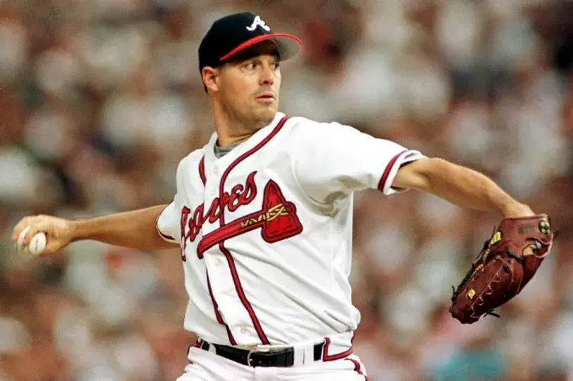 GREG MADDUX Atlanta Braves 1995 Home Majestic Throwback Baseball Jersey 