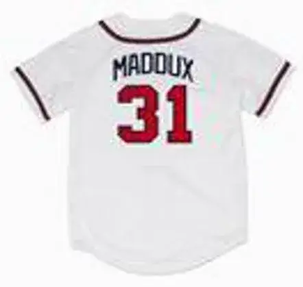 GREG MADDUX Atlanta Braves 1995 Home Majestic Throwback Baseball Jersey 