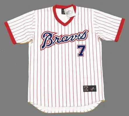 JEFF BURROUGHS Atlanta Braves 1978 Majestic Cooperstown Throwback Baseball Jersey 
