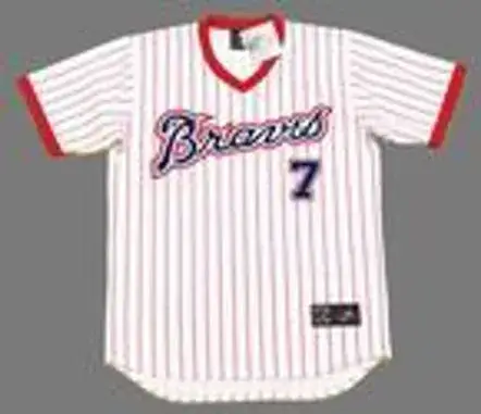JEFF BURROUGHS Atlanta Braves 1978 Majestic Cooperstown Throwback Baseball Jersey 