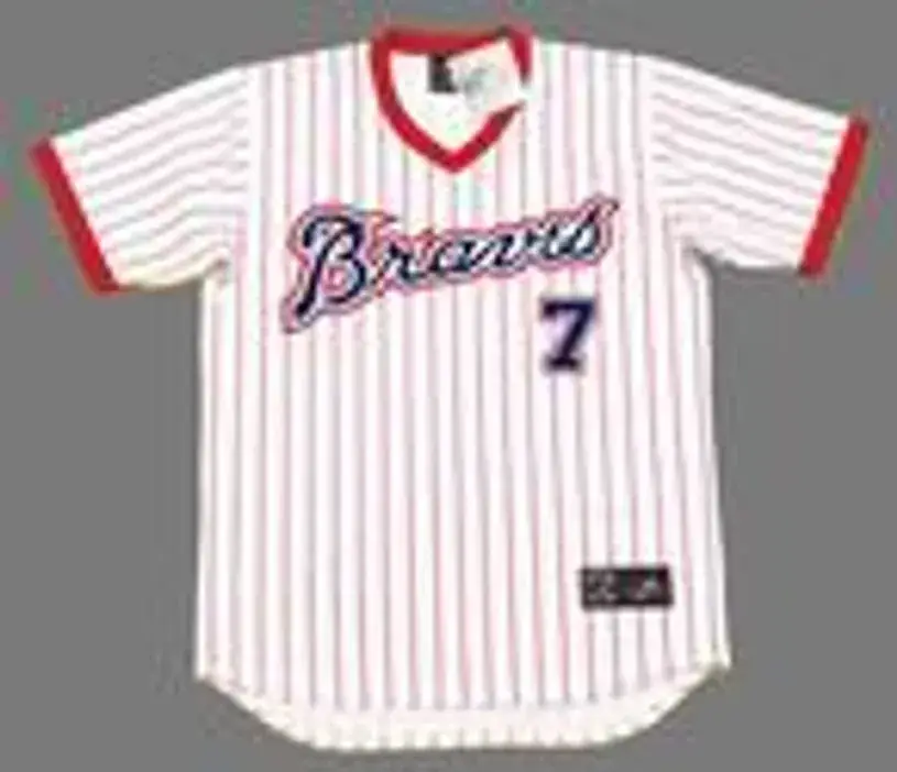 JEFF BURROUGHS Atlanta Braves 1978 Majestic Cooperstown Throwback Baseball Jersey 