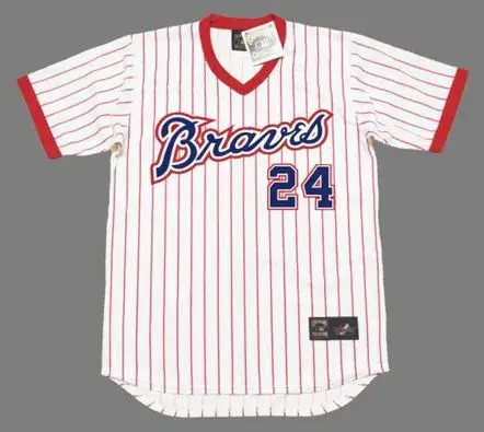 JIMMY “CANNON” WYNN Atlanta Braves 1976 Home Majestic Throwback Baseball Jersey