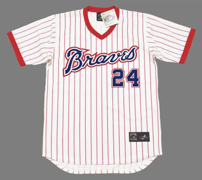 JIMMY “CANNON” WYNN Atlanta Braves 1976 Home Majestic Throwback Baseball Jersey