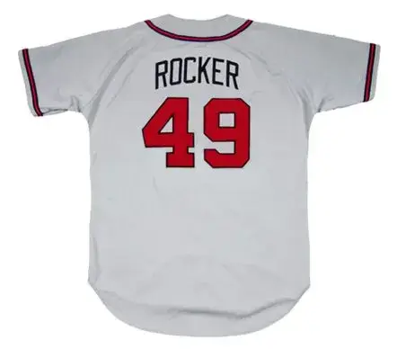 JOHN ROCKER Atlanta Braves 1999 Away Majestic Throwback Baseball Jersey 