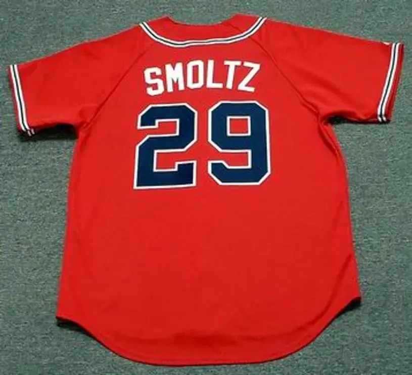 JOHN SMOLTZ Atlanta Braves 2006 Majestic Throwback Alternate Baseball Jersey 