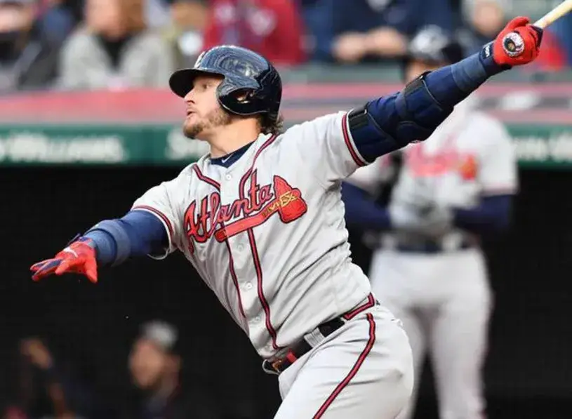 JOSH DONALDSON Atlanta Braves 2019 Away Majestic Throwback Baseball Jersey 
