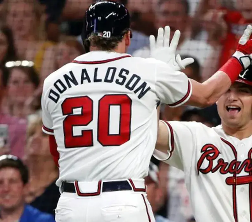 JOSH DONALDSON Atlanta Braves 2019 Home Majestic Throwback Baseball Jersey 