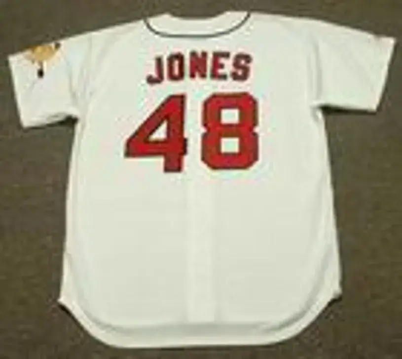 MACK JONES Atlanta Braves 1967 Majestic Cooperstown Throwback Baseball Jersey 